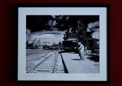 photograph of train station