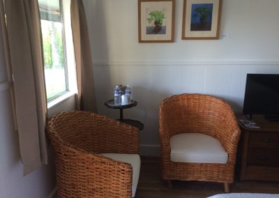 hotel room siting corner